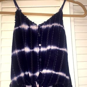 Navy blue and white size small adjustable straps
